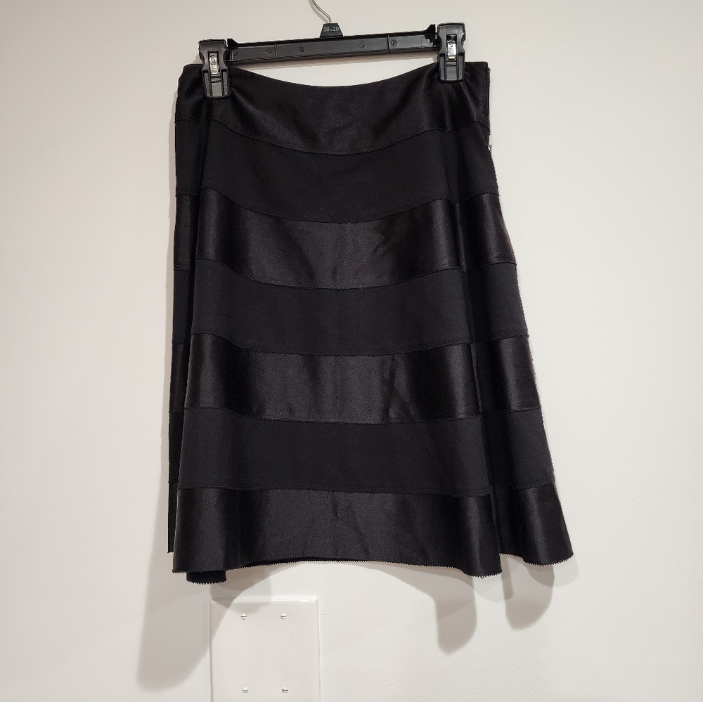 Cache Silk Stripe Skirt Size 2 - image 3